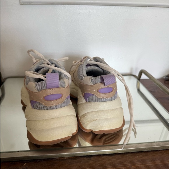 Chunky Sneakers with Purple and Tan Accents - Picture 2 of 11